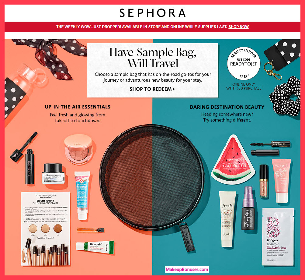 Receive your choice of 7-pc gift with $50 Multi-Brand purchase #sephora