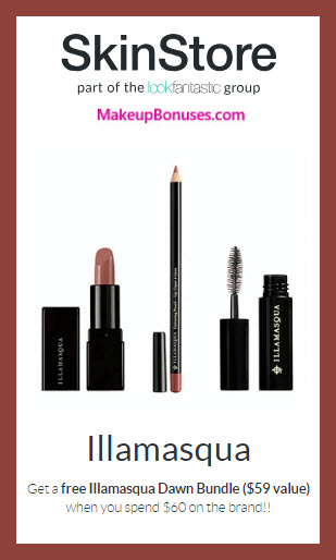 Receive a free 3-pc gift with $60 Illamasqua purchase #SkinStore