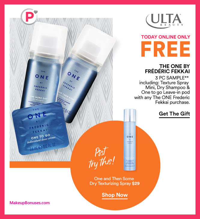 Receive a free 3-pc gift with The ONE Frederic Fekkai (Platinum and Diamond members) purchase #ultabeauty