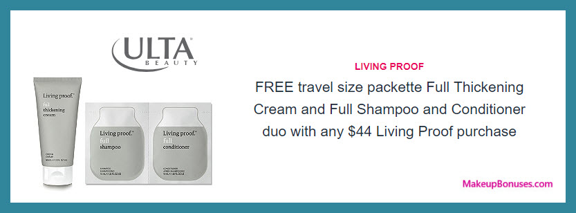 Receive a free 3-pc gift with $44 Living Proof purchase #ultabeauty