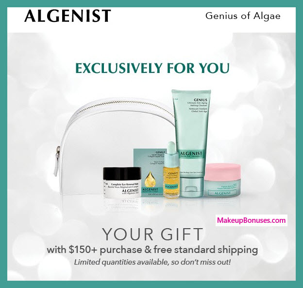 Receive a free 6-pc gift with $150 Algenist purchase #algenist