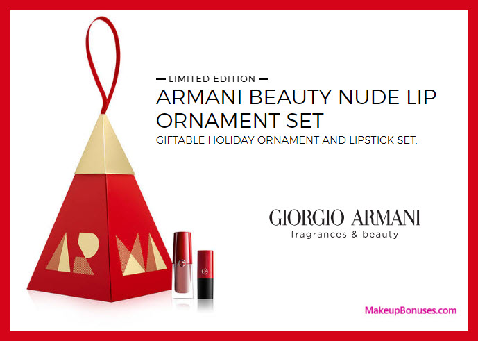 ARMANI BEAUTY NUDE LIP ORNAMENT SET - MakeupBonuses.com #ArmaniBeautyUS #Armani #