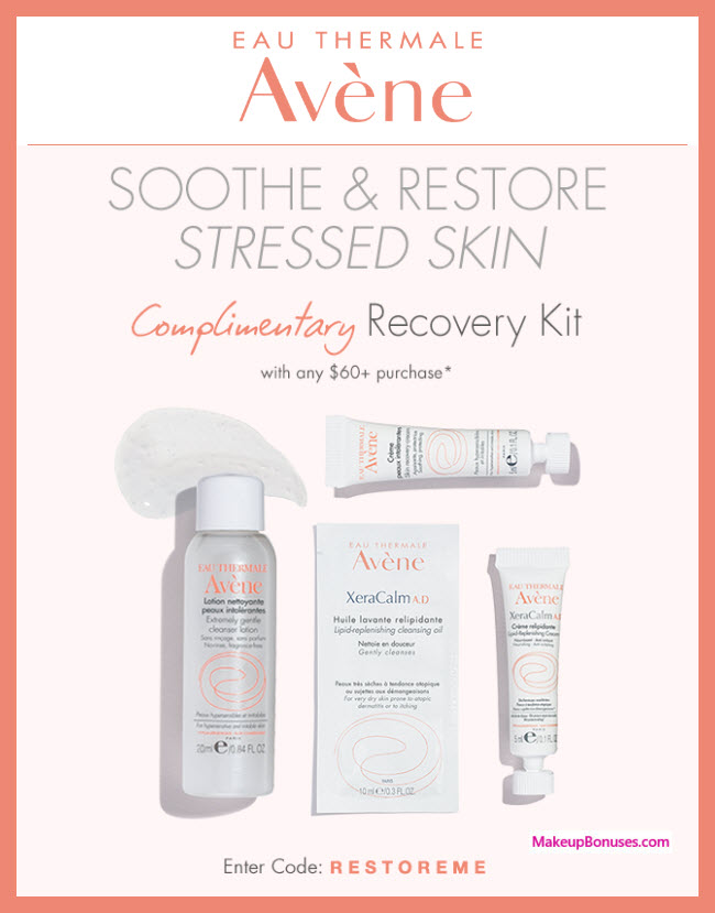 Receive a free 4-pc gift with $60 Avène purchase #aveneusa