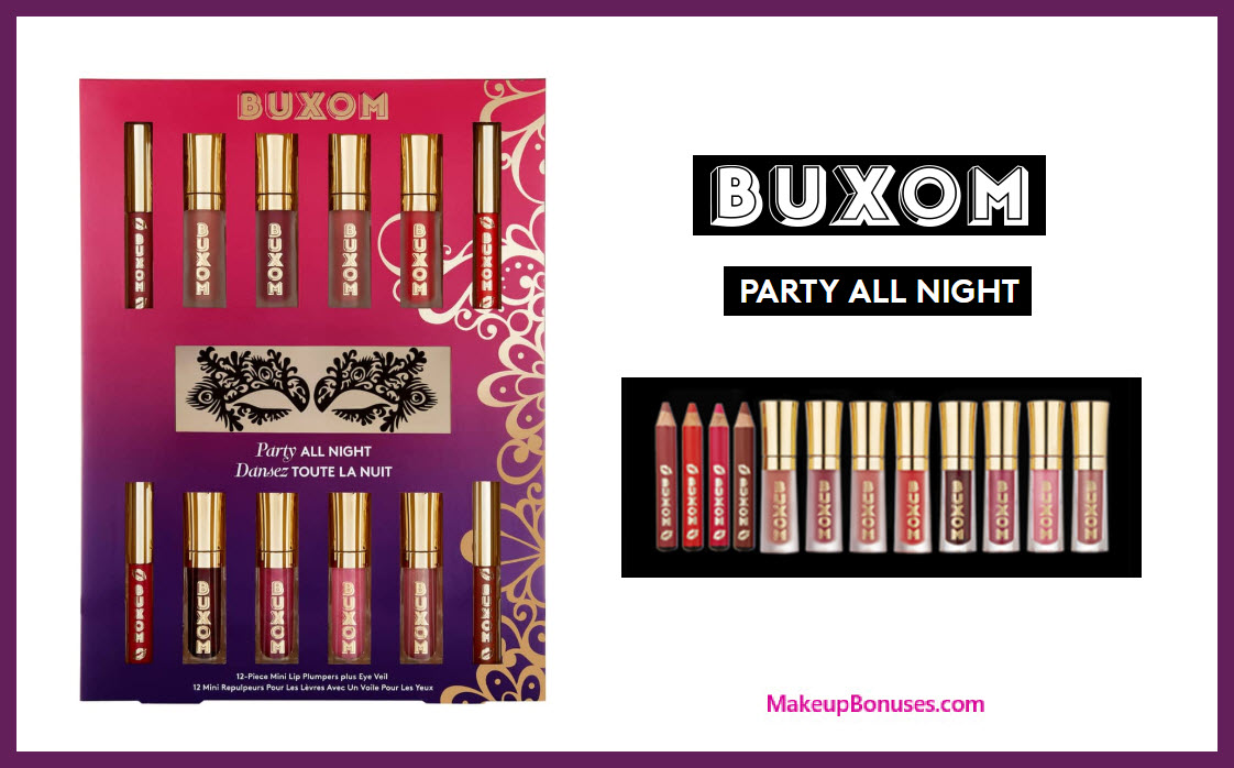 BUXOM Party All Night Mini Lip Plumping Vault - MakeupBonuses.com #BuxomCosmetics #sephora