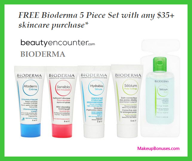 Receive a free 5-pc gift with $35 BIODERMA purchase #BeautyEncounter