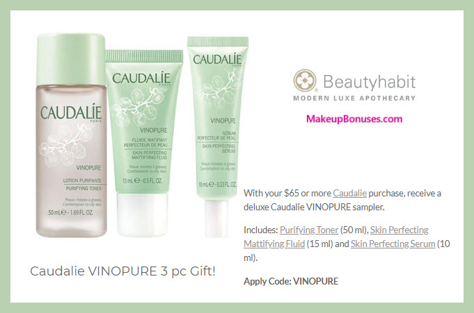 Receive a free 3-pc gift with $65 Caudalie purchase #beautyhabit