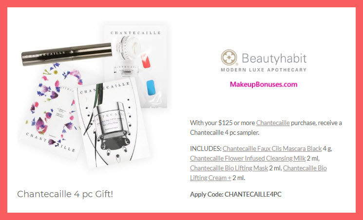Receive a free 4-pc gift with $125 Chantecaille purchase #beautyhabit