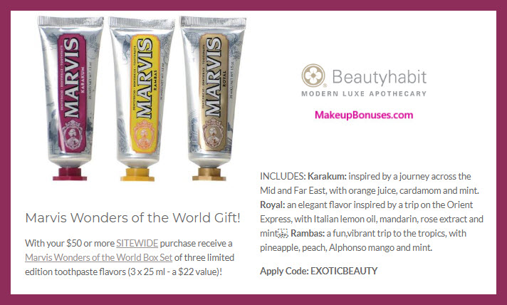 Receive a free 3-pc gift with $50 Multi-Brand purchase #beautyhabit