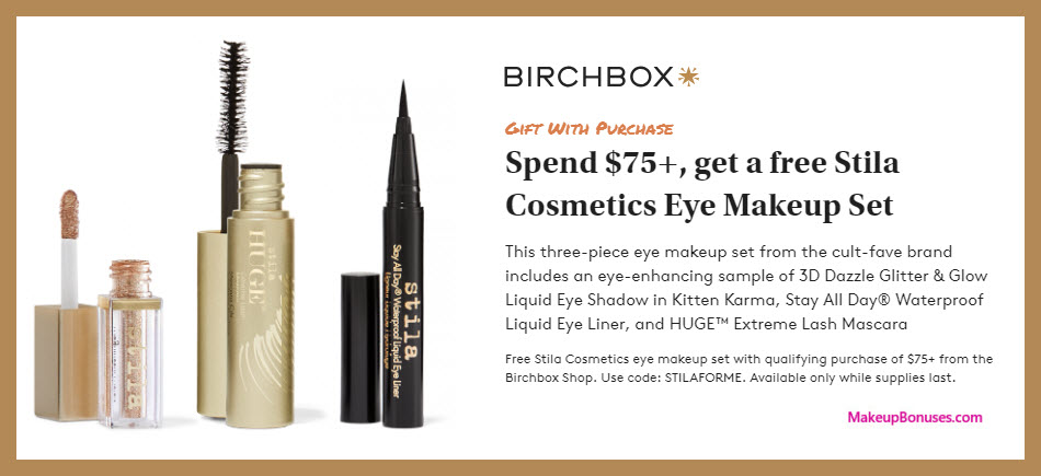 Receive a free 3-pc gift with $75 Multi-Brand purchase #Birchbox