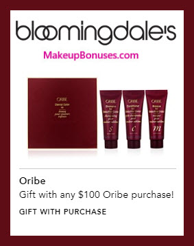 Receive a free 3-pc gift with $100 Oribe purchase #bloomingdales