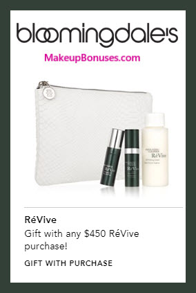 Receive a free 4-pc gift with $450 RéVive purchase #bloomingdales