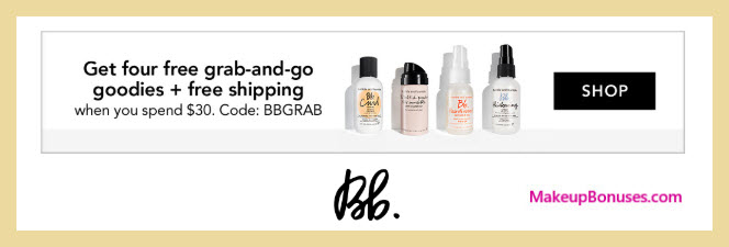 Receive a free 4-pc gift with $30 Bumble and bumble purchase #bumbleandbumble