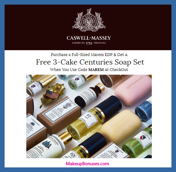 Receive a free 3-pc gift with Full Sized Marem EDP purchase #CaswellMassey