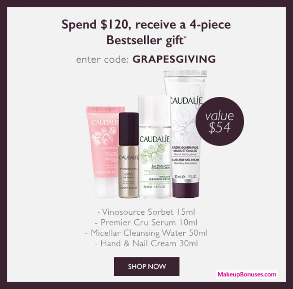 Receive a free 4-pc gift with $120 Caudalie purchase #CaudalieUS