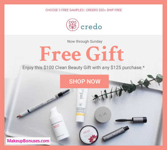 Receive a free 6-pc gift with $125 Multi-Brand purchase #credobeauty