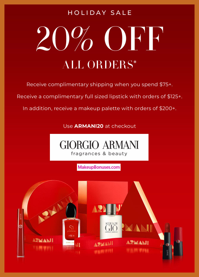 Giorgio Armani Sale - MakeupBonuses.com