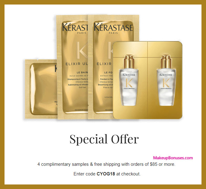 Receive a free 4-pc gift with $85 Kérastase purchase #KERASTASEUSA