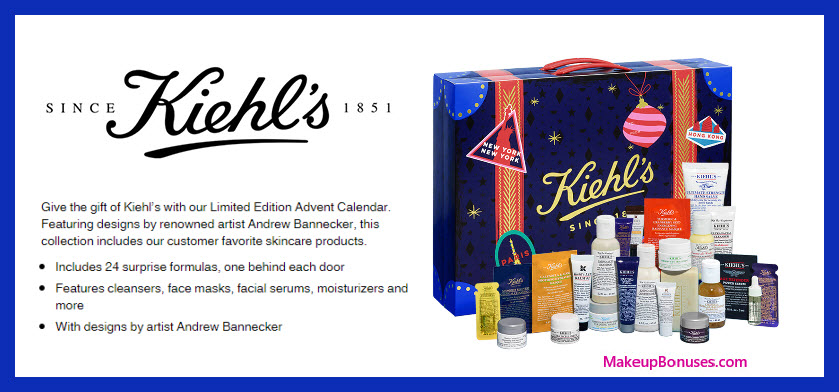 Limited Edition Advent Calendar - MakeupBonuses.com #KiehlsUS #Kiehls #KiehlsSince1851