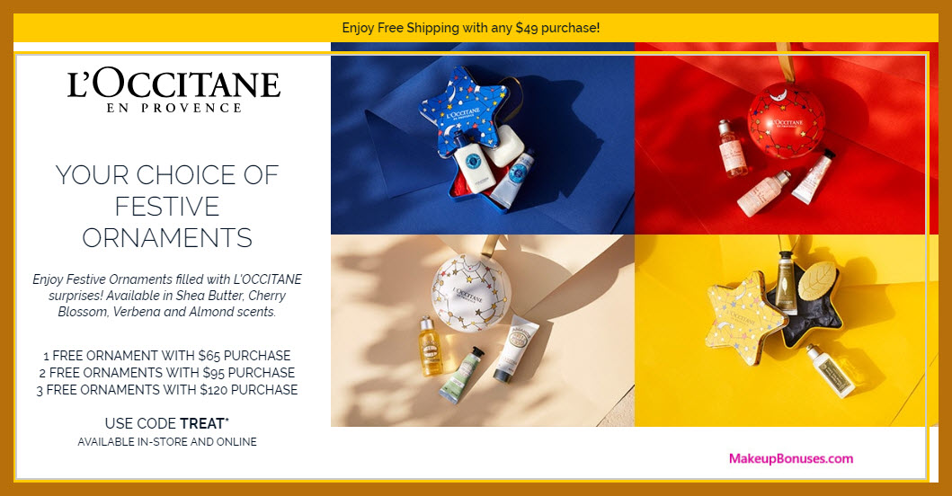 a free 3-pc gift with $120 loccitane purchase #loccitaneus