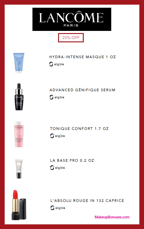 Receive your choice of 7-pc gift with $111 Lancôme purchase #lancomeUSA