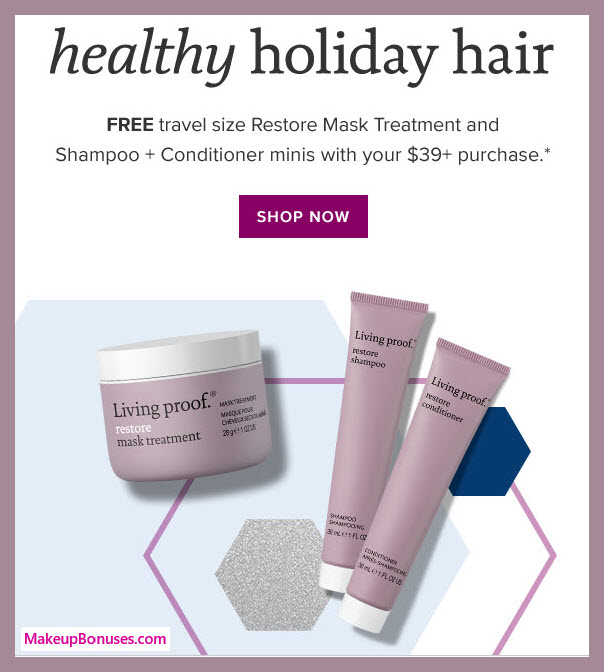 Receive a free 3-pc gift with $39 Living Proof purchase #LivingProofInc