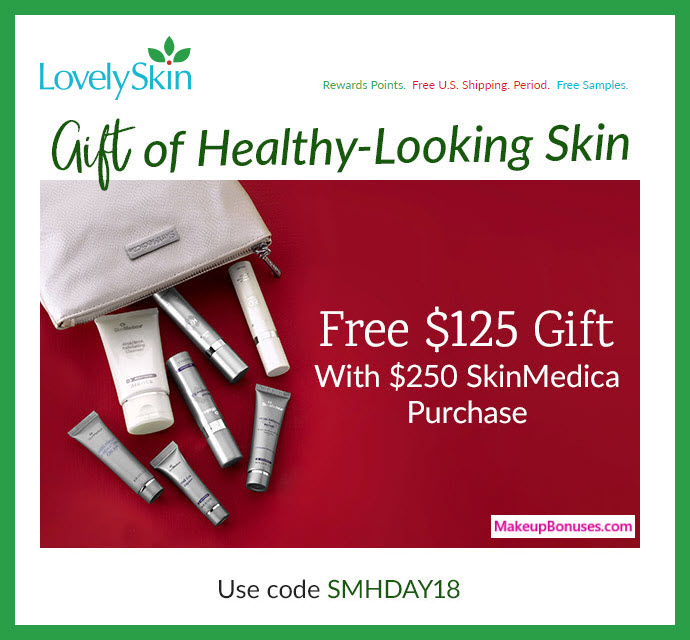 Receive a free 8-pc gift with $250 SkinMedica purchase #LovelySkin