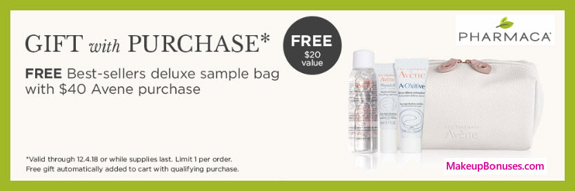 Receive a free 4-pc gift with $40 Avène purchase #pharmaca