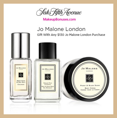 Receive a free 3-pc gift with $130 Jo Malone purchase #saks