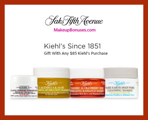 Receive a free 4-pc gift with $85 Kiehl's purchase #saks
