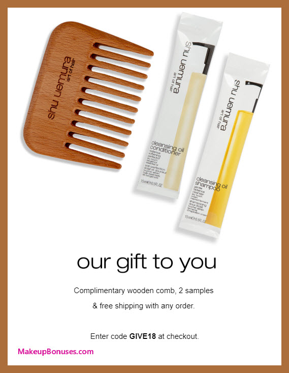 Receive a free 3-pc gift with purchase #Shu_ArtofHair