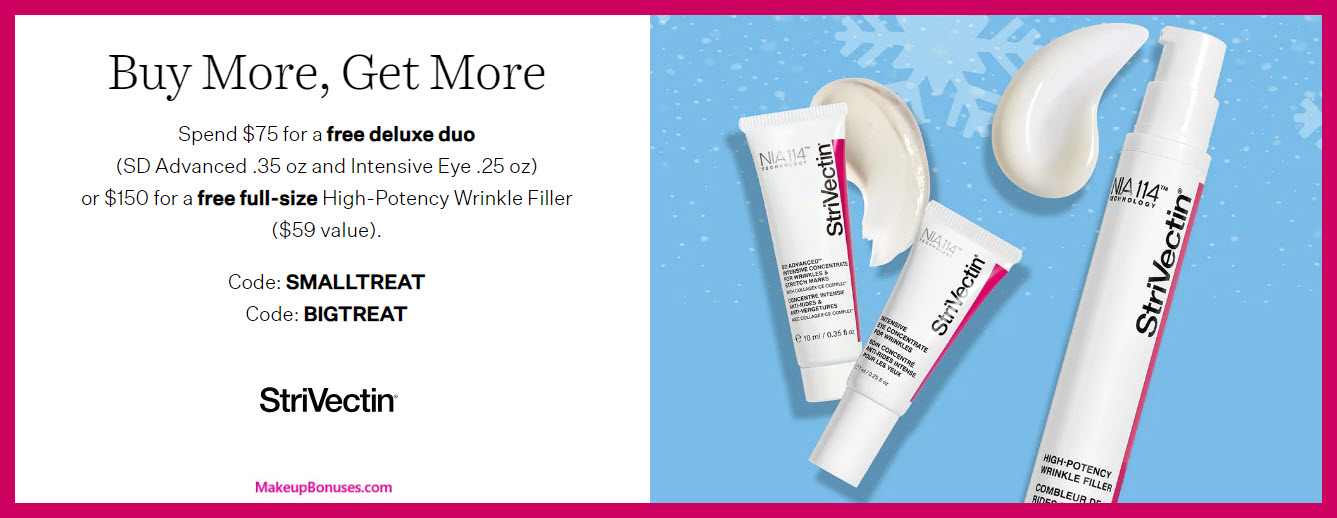 Receive a free 3-pc gift with $150 StriVectin purchase #strivectin