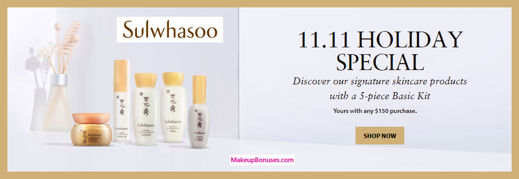 Receive a free 5-pc gift with $150 Sulwhasoo purchase #sulwhasooUS