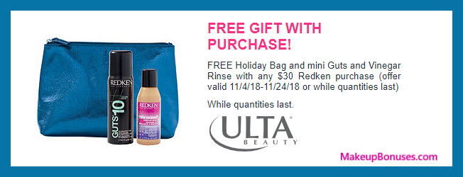 Receive a free 3-pc gift with $30 Redken purchase #ultabeauty