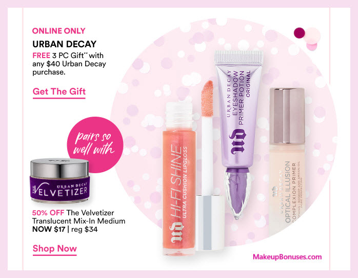 Receive a free 3-pc gift with $50 Urban Decay purchase #ultabeauty