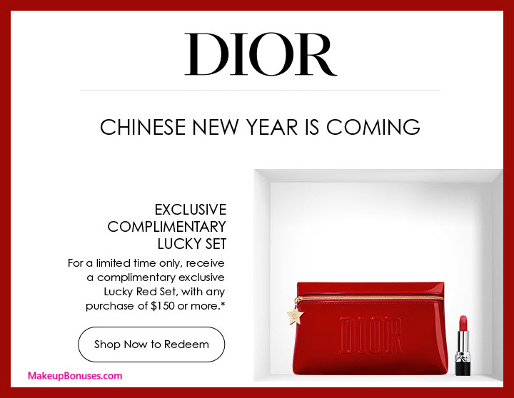 Dior Beauty FREE Lucky Gift w/ Purchase for Chinese New Year #Dior #DiorMakeup #MakeupBonuses