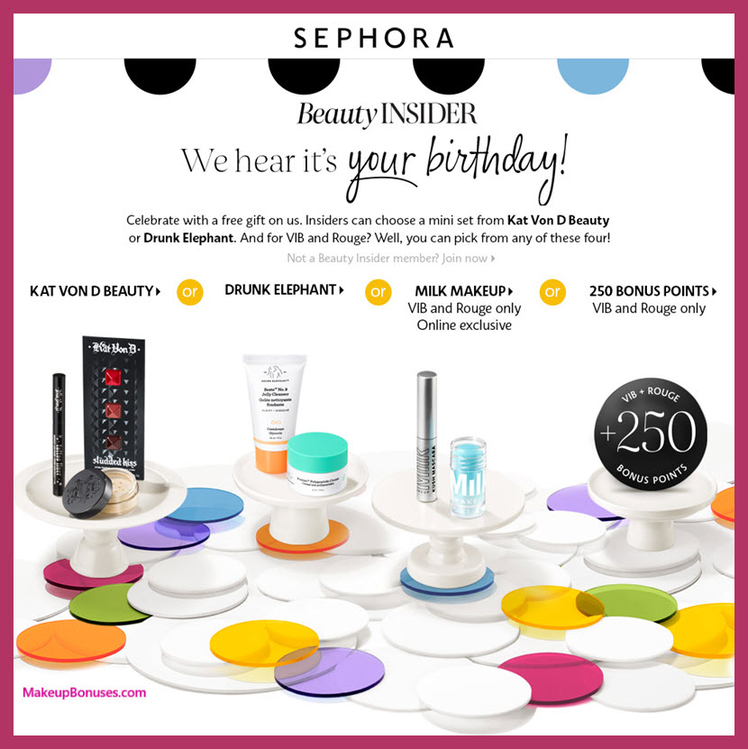 Sephora Birthday Gift - MakeupBonuses.com #sephora