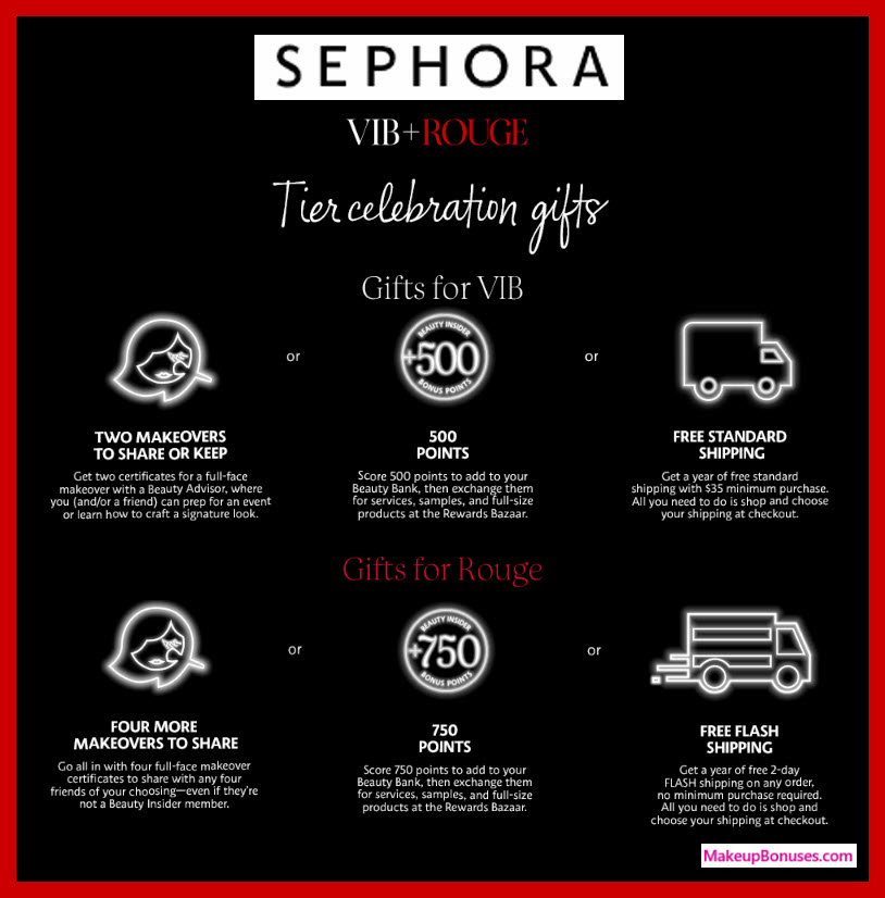 Sephora Beauty Insider Updates #SEPHORA #BeautyInsider #Loyalty #MakeupBonuses #VIB #ROUGE