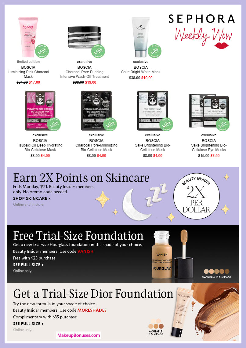 SEPHORA Weekly Wow Offers and New Beauty Insider Program Benefits for 2019! #sephora #beautyinsider #loyalty #makeupbonuses
