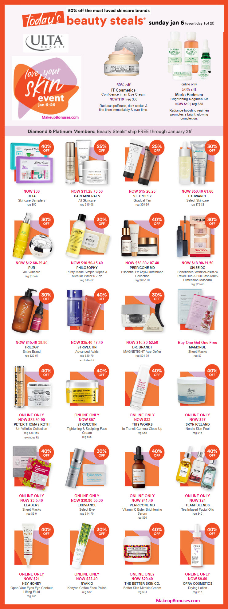 Ulta Love Your Skin Event 2019 - Up to 50% Off of Skincare! #UltaBeauty #MakeupBonuses #LoveYourSkin