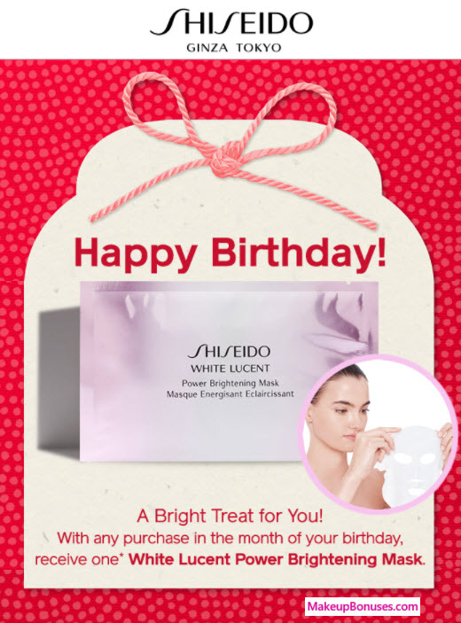 shiseido birthday gift