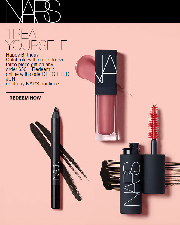 Nars 17 Free Birthday Gift Makeup Bonuses