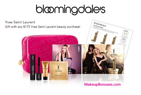 Receive A Free 6 Pc Gift With Your 175 Yves Saint Lau Purchase