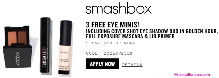 Receive A Free 3 Pc Gift With Your 40 Smashbox Purchase