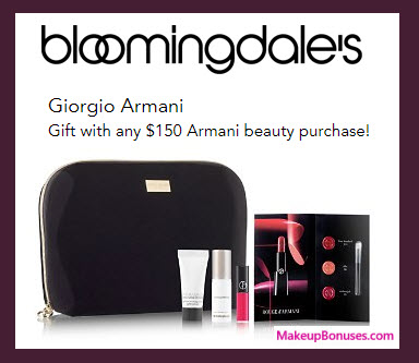 Receive A Free 5 Pc Gift With Your 150 Giorgio Armani Purchase