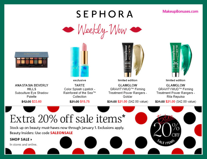Sephora Sale PLUS Extra 20% Off Sale Items with Promo Code - Makeup Bonuses