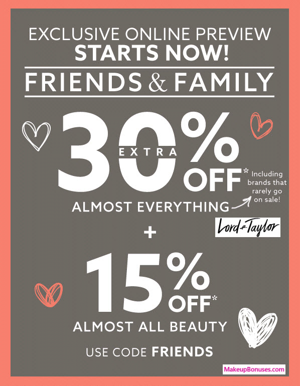 Lord & Taylor Discount Code + Bonus Gifts Makeup Bonuses