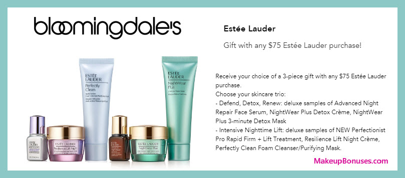 Receive A Free 3 Pc Gift With 75 Estée Lauder Purchase