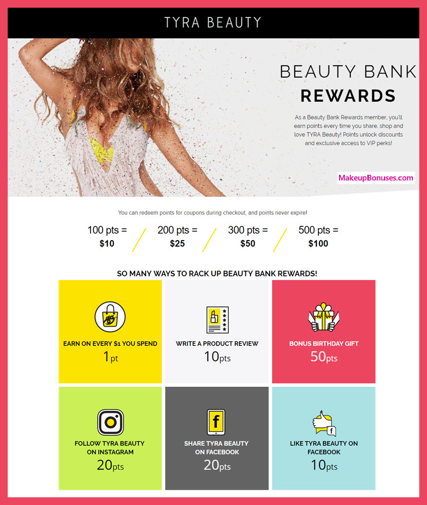 Tyra Beauty Beauty Bank Rewards