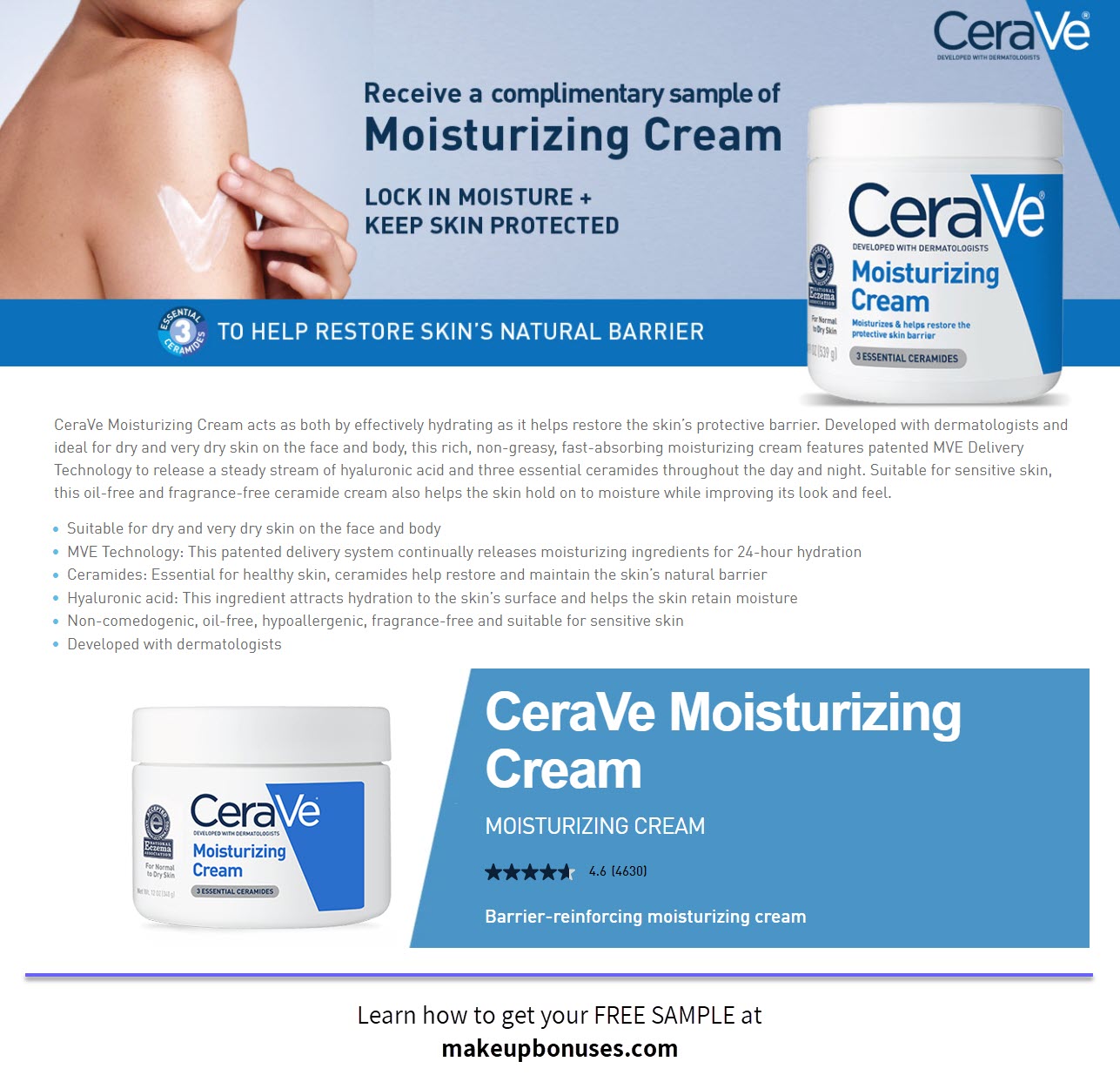 CeraVe Free Sample - MakeupBonuses.com